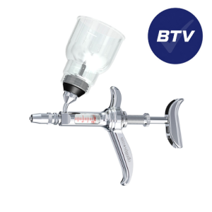 N J Philips 2ml Stainless Steel Bottle Mount Injector, Variable Dose c/w Shroud & 3 caps